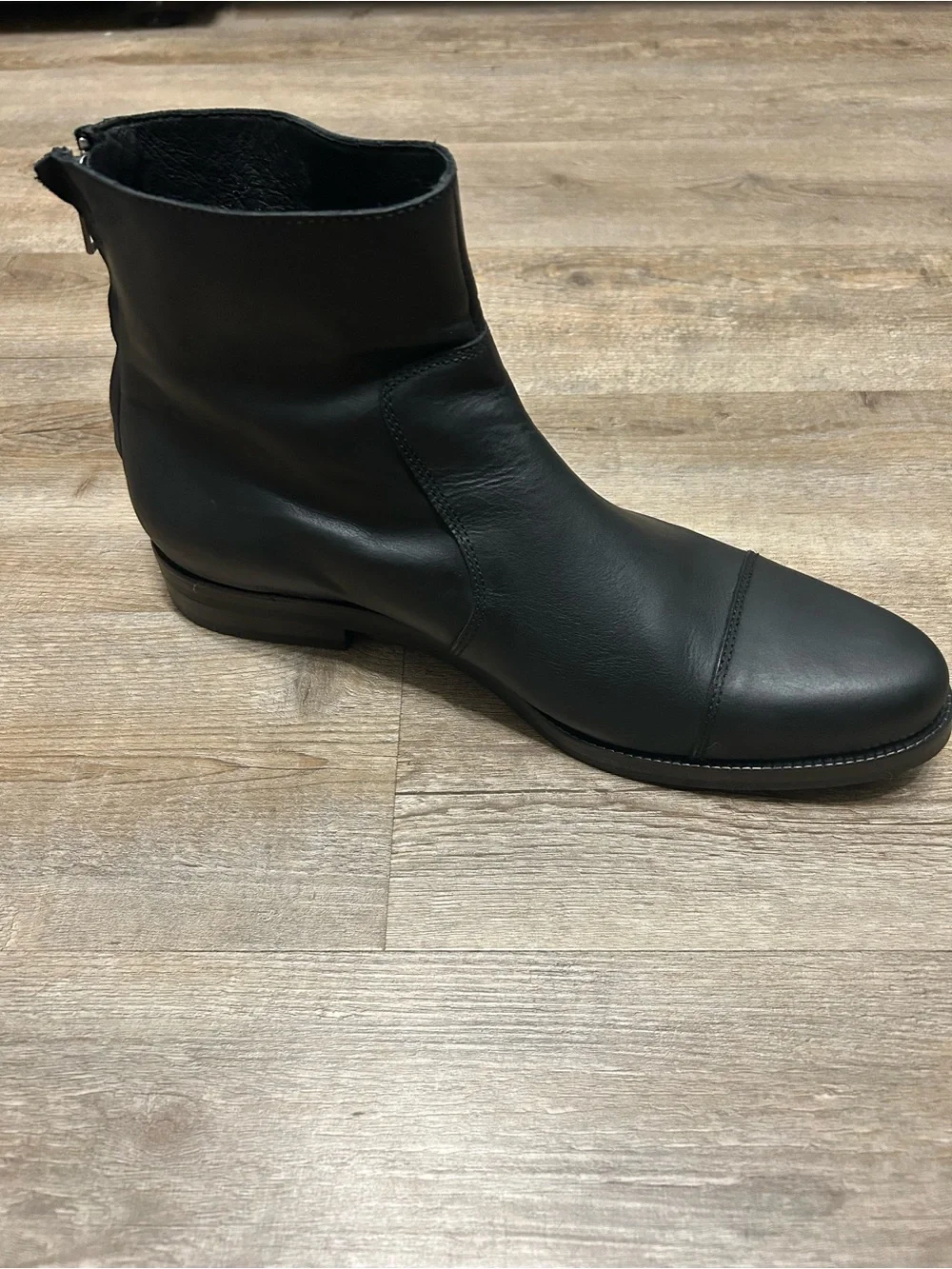 All Saints Men’s Size 46 US 13‎ Black Leather Chukka Ankle Boots Back Zipper